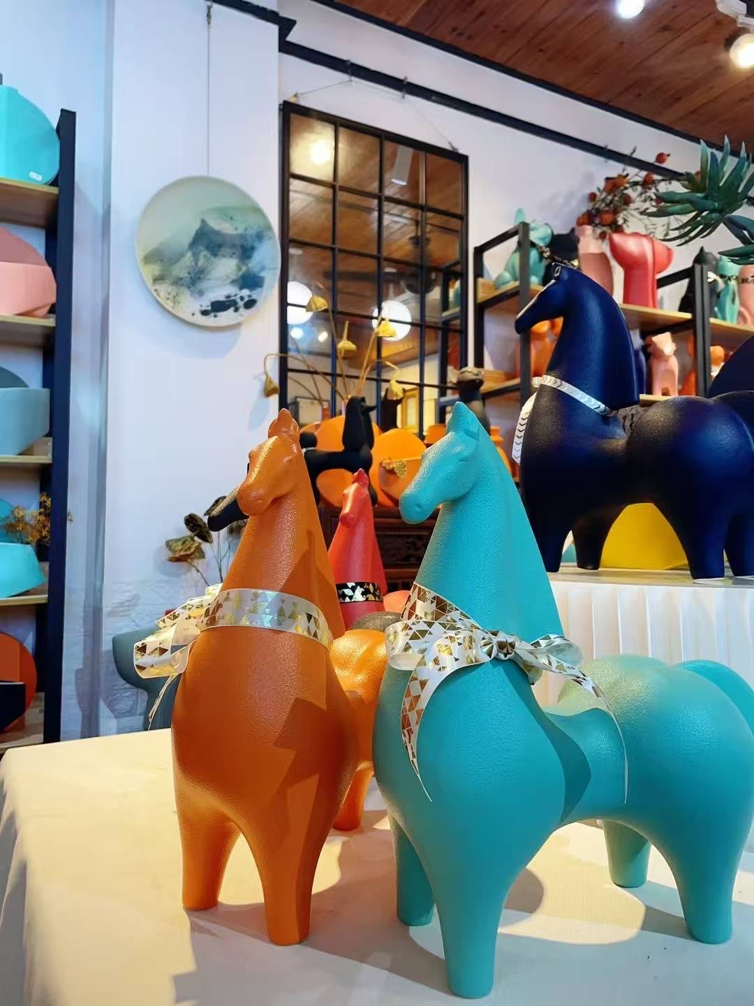 Dawan Horse-Tiffany Blue